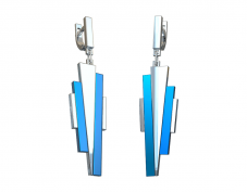 “Opus” silver and titanium earrings