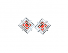 “Proun 4” stud earrings