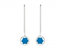 “Gothic Reflections” dangle earrings (azure)