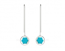 “Gothic Reflections” dangle earrings (aquamarine)