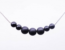 Shine On! natural matt black agate necklace